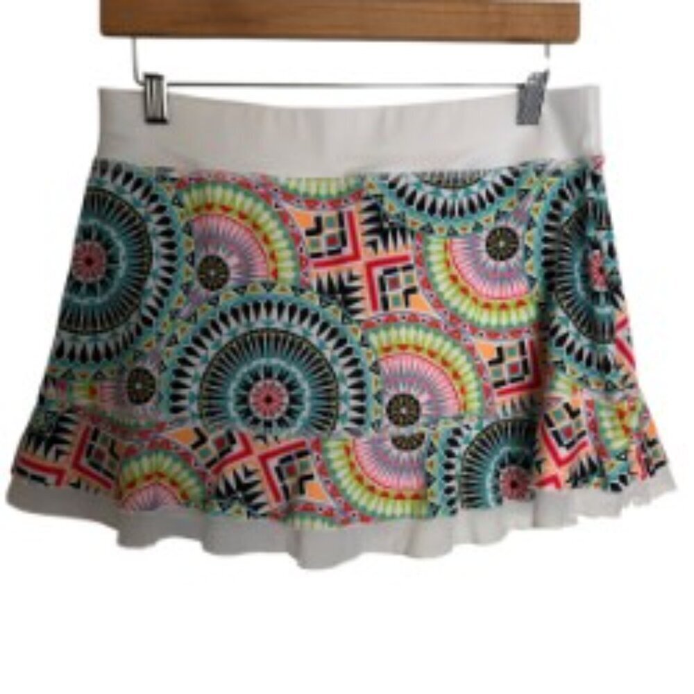 Sofibella Multi-Color Ruffle Skirt Medium